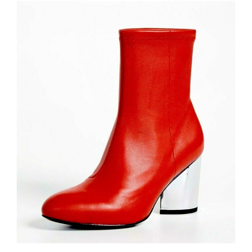 Opening Ceremony Dylan Stretch Leather Sock Boots Red sz 40